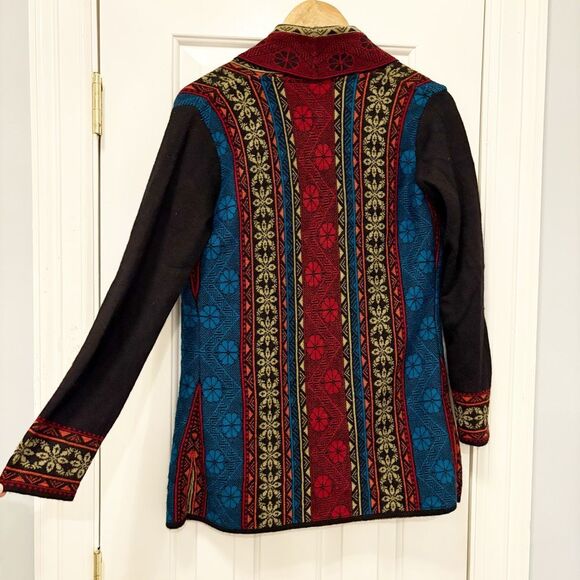 Qinti Hilda Cardigan100% Baby Alpaca Peruvian Pattern Size XS $225.00 - Picture 4 of 10